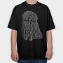 Hungarian Puli Dog, Tricou Oversize Barbati (Unisex)