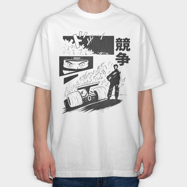 Anime Race 1, Tricou Oversize Barbati (Unisex)