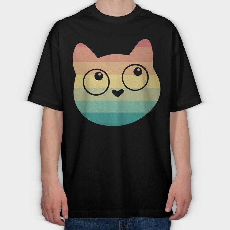 Retrocat, Tricou Oversize Barbati (Unisex)