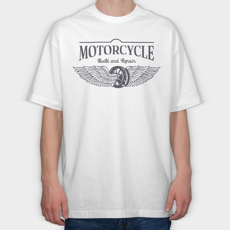 Motorcycle Build and Repair, Tricou Oversize Barbati (Unisex)