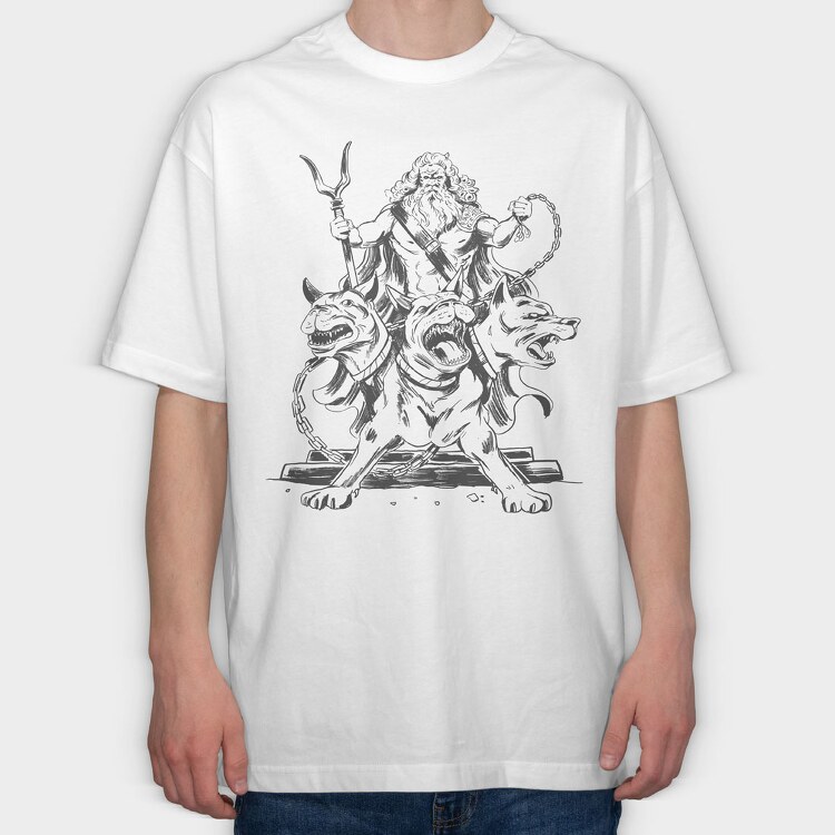 Cerberus Hades, Tricou Oversize Barbati (Unisex)