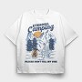 Eternal Camping Skeleton, Tricou Oversize Barbati (Unisex)