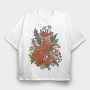 Chamomiles Fox, Tricou Oversize Barbati (Unisex)