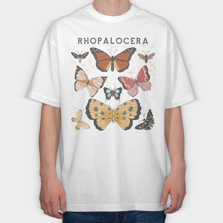 Rhopalocera, Tricou Oversize Barbati (Unisex)