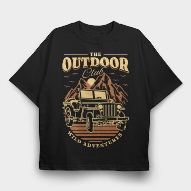 The Outdoor Club, Tricou Oversize Barbati (Unisex)