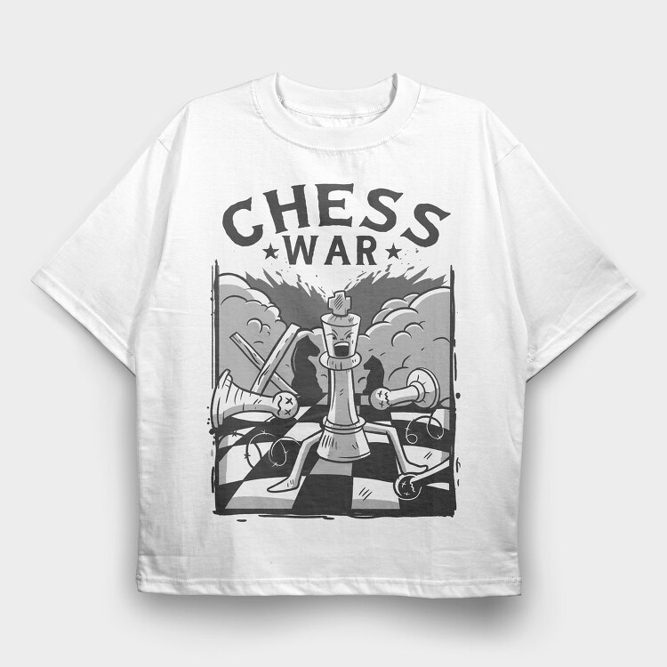 Chess War, Tricou Oversize Barbati (Unisex)