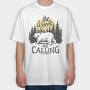 The Woods Are Calling Bear Sun, Tricou Oversize Barbati (Unisex)