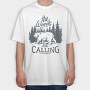 The Woods Are Calling Bear, Tricou Oversize Barbati (Unisex)