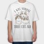 Three Cats Quote, Tricou Oversize Barbati (Unisex)