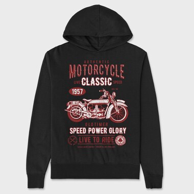 Motorcycle Classic, Hanorac Oversize Barbati (Unisex)