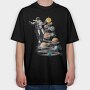 Astronaut Planets Christmas Tree, Tricou Oversize Barbati (Unisex)