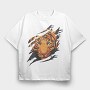 Tiger Ripped, Tricou Oversize Barbati (Unisex)