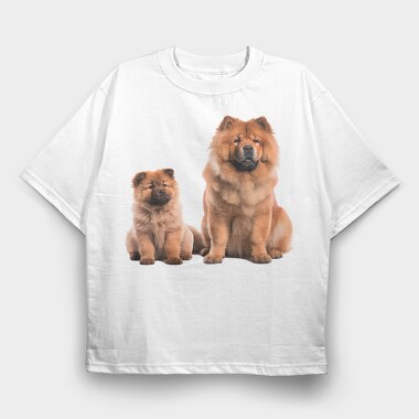Chowchow, Tricou Oversize Barbati (Unisex)