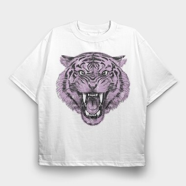 Tiger Roaring, Tricou Oversize Barbati (Unisex)
