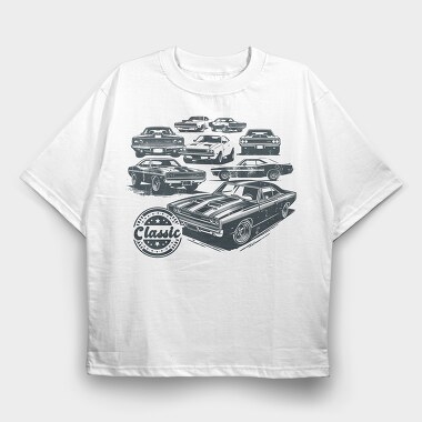 Musclecars, Tricou Oversize Barbati (Unisex)
