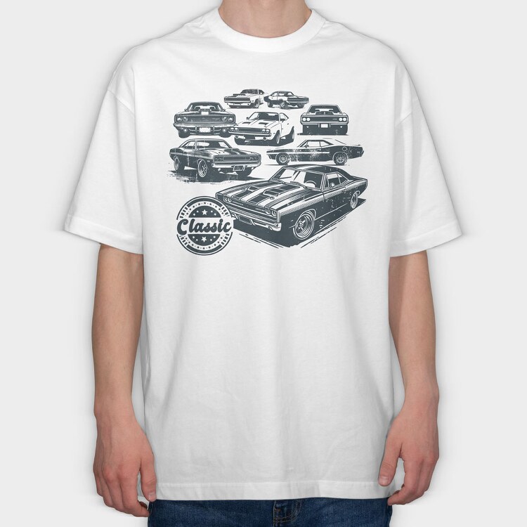 Musclecars, Tricou Oversize Barbati (Unisex)