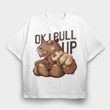 Muscular Capybara, Tricou Oversize Barbati (Unisex)