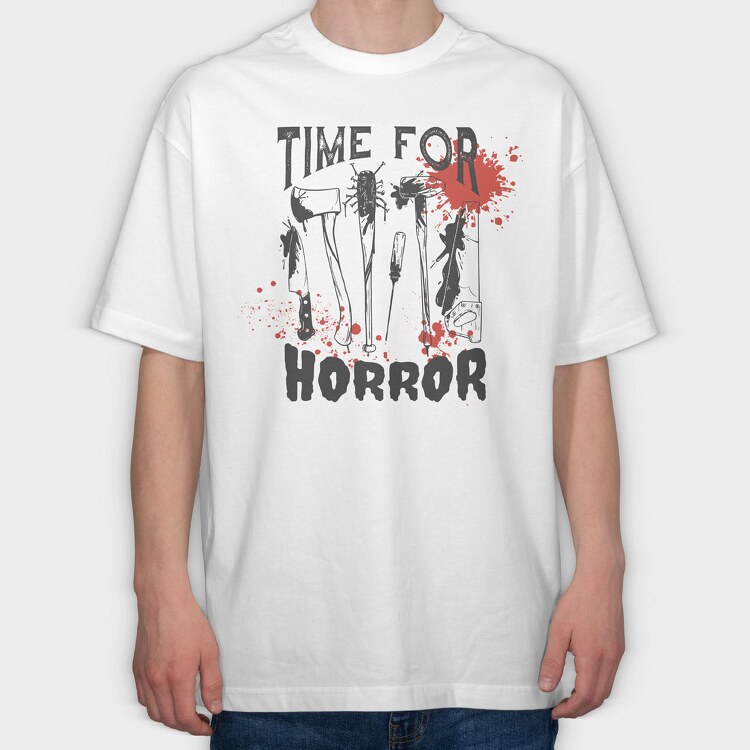 Time for Horror Halloween, Tricou Oversize Barbati (Unisex)