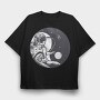 Astronaut Yin Yang, Tricou Oversize Barbati (Unisex)