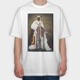Royalty Pug Painting, Tricou Oversize Barbati (Unisex)
