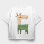 Christmas Llama, Tricou Oversize Barbati (Unisex)