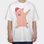 Christmas Pig Dab, Tricou Oversize Barbati (Unisex)