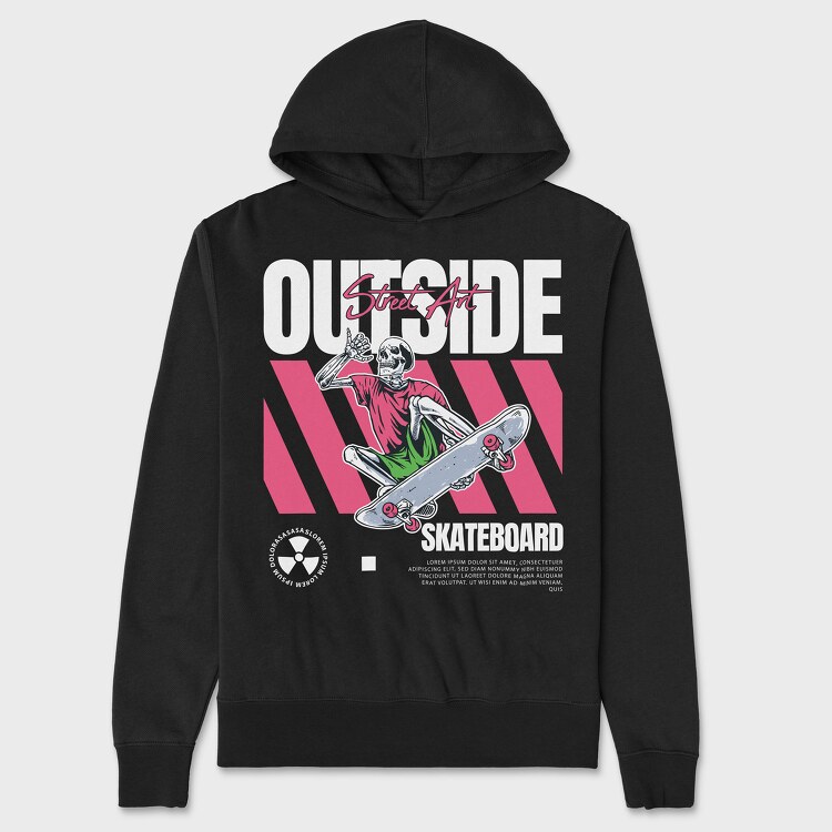 Outside Skateboard 1, Hanorac Oversize Barbati (Unisex)