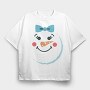 Christmas Snowman Faces 2, Tricou Oversize Barbati (Unisex)