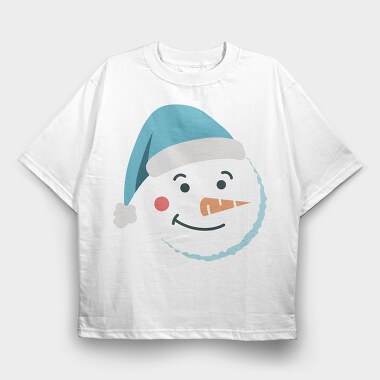 Christmas Snowman Faces 4, Tricou Oversize Barbati (Unisex)