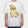 Sad Cockatiel, Tricou Oversize Barbati (Unisex)