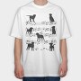 Music Staff Dogs, Tricou Oversize Barbati (Unisex)