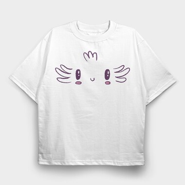 Axolotl Face, Tricou Oversize Barbati (Unisex)