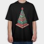 Christmas Tree Boardgames Meeple, Tricou Oversize Barbati (Unisex)