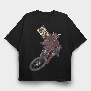 Samurai Biker, Tricou Oversize Barbati (Unisex)