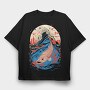 Fish Japanese, Tricou Oversize Barbati (Unisex)