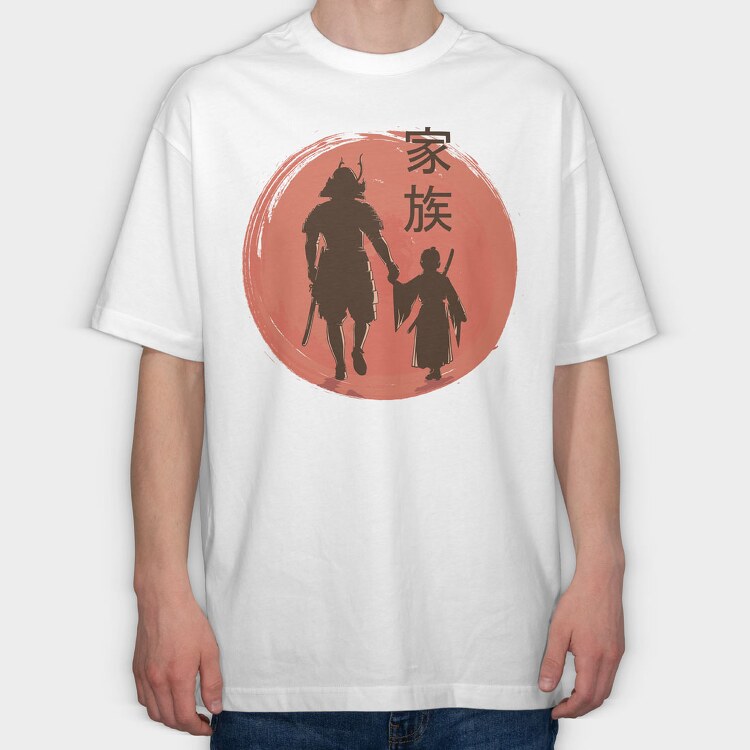 Samurai Father and Son, Tricou Oversize Barbati (Unisex)