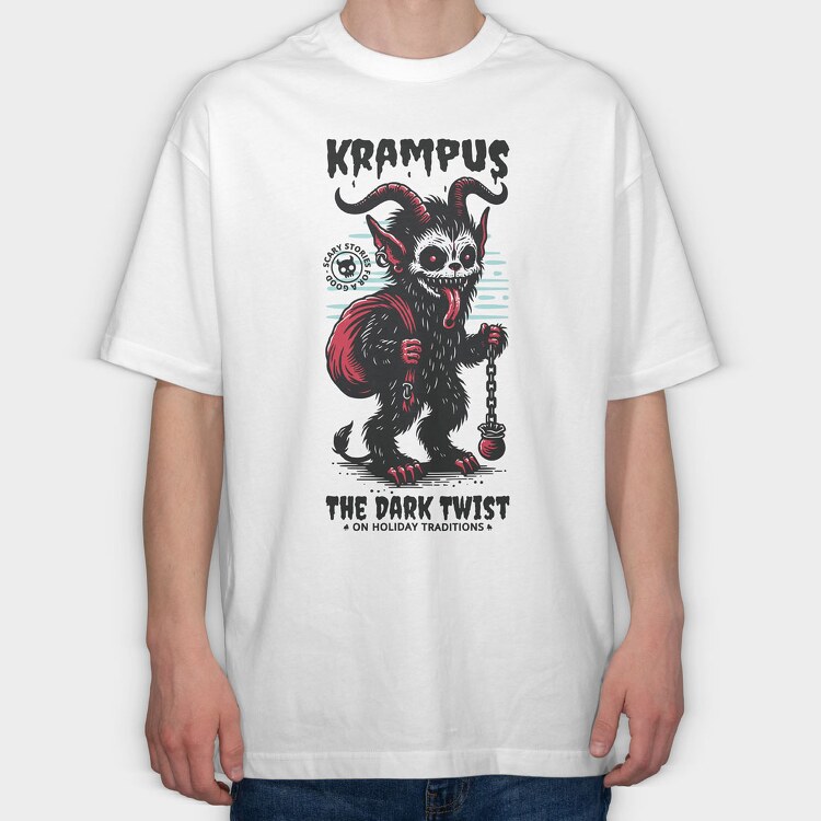 Trend the Dark Twist Krampus, Tricou Oversize Barbati (Unisex)