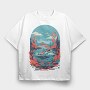 Fish Landscape, Tricou Oversize Barbati (Unisex)