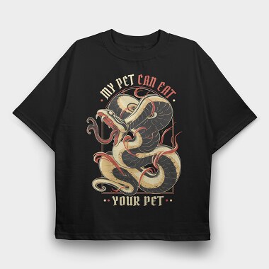 My Pet Can Eat Your Pet, Tricou Oversize Barbati (Unisex)