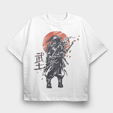 Samurai Grunge, Tricou Oversize Barbati (Unisex)