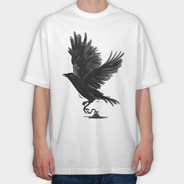 Ink Crow, Tricou Oversize Barbati (Unisex)