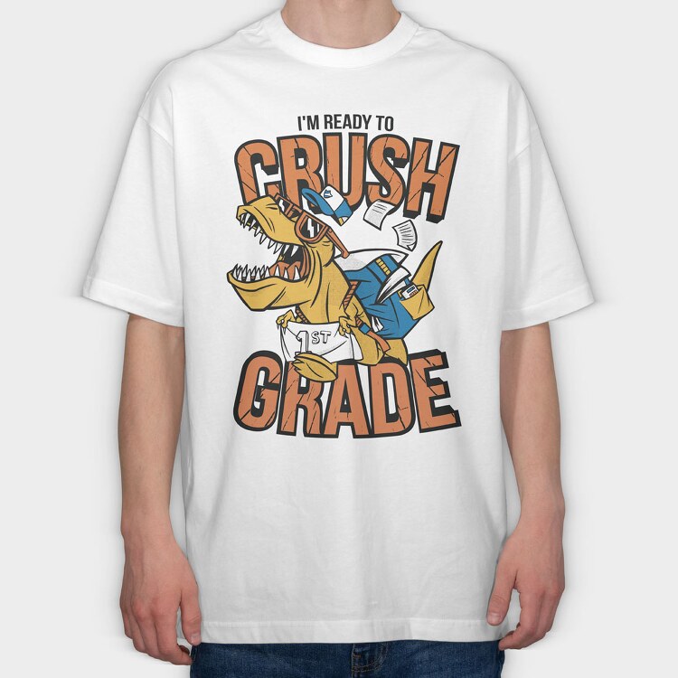 Trex Ready to Crush, Tricou Oversize Barbati (Unisex)