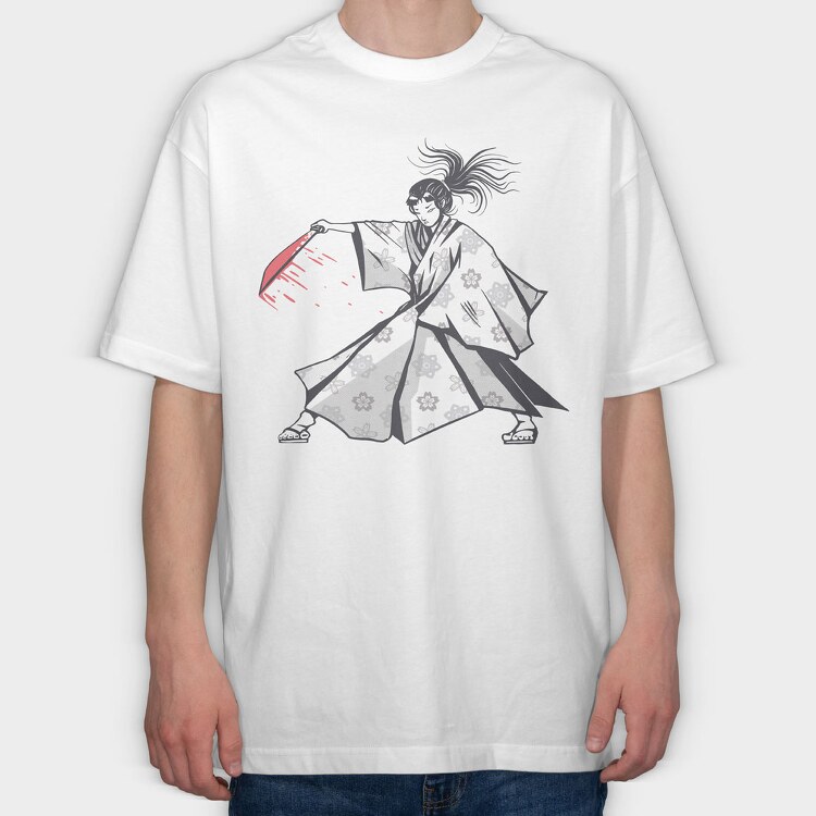 Samurai Woman Finisher, Tricou Oversize Barbati (Unisex)