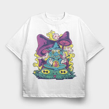 Trippy Wizard, Tricou Oversize Barbati (Unisex)