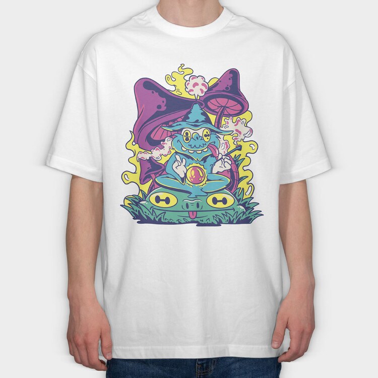 Trippy Wizard, Tricou Oversize Barbati (Unisex)