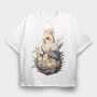 Cockatiel, Tricou Oversize Barbati (Unisex)