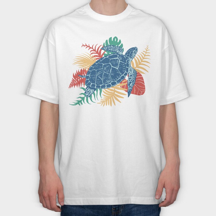 Tropical Turtle, Tricou Oversize Barbati (Unisex)
