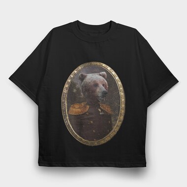 Bear Commander, Tricou Oversize Barbati (Unisex)