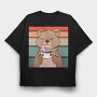 Coffee Grumpy Quokka, Tricou Oversize Barbati (Unisex)