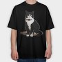 Tuxedo Cat, Tricou Oversize Barbati (Unisex)